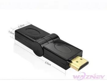 200pcs HDMI 1.4 Vyrų ir Moterų MF 180 90 Laipsnių Kampu Pasukti pasukamasis mechanizmas Sulankstomos Adapteris Keitiklis Skirtas Xbox 360 PS4, PS3 Žaidimas TV