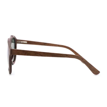 2019 Naujas Retro Medienos Akiniai nuo saulės Kelionės Poliarizuoti Saulės akiniai UV400 Negabaritinių akiniai