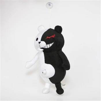 35cm Pliušinis Žaislas Lydėti Japonijos Animacinių filmų Super 2 Monokuma Black & White Bear Minkštas iškamša Lėlės Kalėdų Dovana