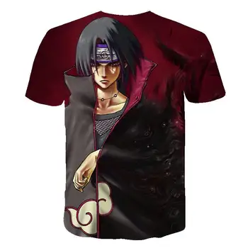 3D Spausdinimo Kietas Naruto Spausdinimo Modelis T-shirt Vyrams, Moterims, Elegantiškas Atsitiktinis Mados Viršūnes Vasaros Naują trumpomis Rankovėmis Viršūnes T-shirt