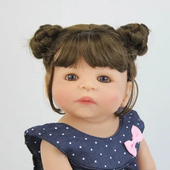 55cm Full Silikono Vinilo Kūno Atgimsta Mergina Tikroviška Baby Doll Naujagimių Princesė Bamblys Žaislas Bonecas Vandeniui Gimtadienio Dovana