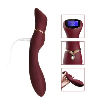 Aukštos klasės vibratoriai moterims Jutiklinio ekrano valdymo interaktyvus vibratorius bendable modeliavimas varpos Silikoninis dildo g spot Orgazmas