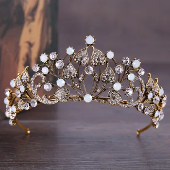 Derliaus Bridal Crown Plaukų Aksesuarai Karalienės Karūnos Baroko Kalnų Krištolas Crystal Crown Lankelis Vestuvių Karūnos Plaukų Aksesuarai