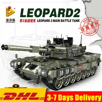 DHL 1747 VNT 632003 Karinės įrangos pardavimas, biuro įrangos Serijos Leopard 2 Pagrindinis Tankas Pastato Blokus, Plytas, Vaikams, Gimtadienis, Žaislai Vaikams
