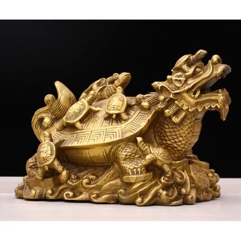 Dragon Vėžlys Feng Shui Vario Turto Pasisekė Turtingi Dirželio Pinigų Talismanas Namų Dekoro Pav Miniatiūros Amatų