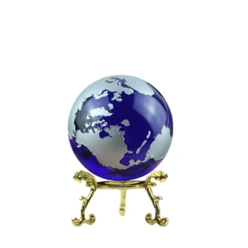 Krištolo Rutulys Miniatiūriniai Skiedra Spalvų Pasaulio Žemėlapio Modelio Mokymo Kolekcines, Papuošalai Vaikas Dovana Feng Shui Namų Dekoro Amatai
