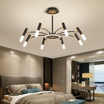 LODOOO led sieniniai šviestuvai modernus dizainas kambarį apdaila, miegamojo, virtuvės kabo lempa Juodojo Aukso šviestuvas, pakabos