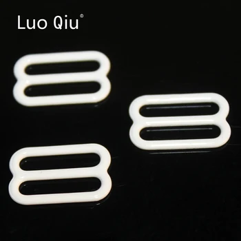 Luo Qiu 15mm balta 8 Liemenėlė apatinis trikotažas Metalo ir plastiko sagtis liemenėlė nipelis santykį užsegimas nailonas padengtas metalo liemenėlė reguliuojama sagtis (100 vnt/lot)