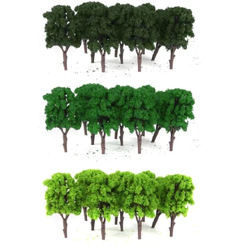 MagiDeal 10vnt/Daug 1/100 Masto Dekoracijos Kraštovaizdžio Traukinio Bėgių Modelis Senų Medžių Masto Gatvės Sodo, Kiemo Išdėstymas Scenoje Žaislai