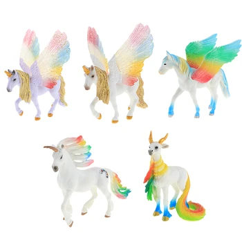 MagiDeal Tikroviška Pegasus / Vienaragis / Avių Magiškas Padaras Gyvūnų Modelio Paveikslas Vaikams, Žaislas, Dovana, Namų Papuošalas