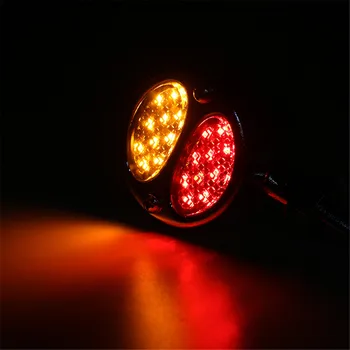 Motociklo Apvali Kulka LED Stop Stabdžiai Posūkio Signalo Lemputė Indikatorių Rodiklis Harley Sporster Dyna Super Glide Užsakymą Kelių Karalius