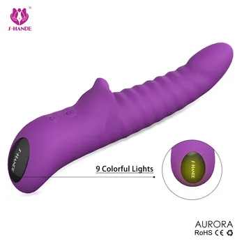 Naujas 360 Laipsnių Sukimosi 9 Greičio Galingas Dildo Klitorio Vibratorius G Spot Stimuliatorius Magic Wand Massager Suaugusiųjų Sekso Žaislai Moterims