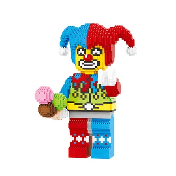 Naujas Balody Joker herojai Deimantų Blokai Cirko Klounas Mirco 3D Modelį 16126 Mini Statybinės Plytos Duomenys Žaislai su 2333pcs+ Plytos