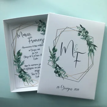 Nemokamas pristatymas 10vnt žaliųjų gėlių nėrinių išgalvotas vestuvių pakvietimo užsakymą kortelės dizaino parduoti