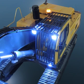 Nuotolinio valdymo hidrauliniai ekskavatoriai modelis atnaujinti dalys cab apsauginį tinklą su Akiratyje taurės rinkiniai 1/12 rc ekskavatorių žaislai