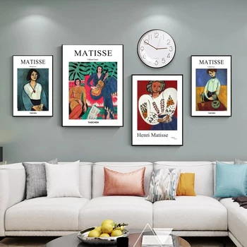 Prancūzijos Henri Matisse Mergina Retro Paveikslai Tapyba Plakatai ir Spausdina Sienos Menas Abstraktus Sienos Menas Nuotraukas Kambarį Dekoro