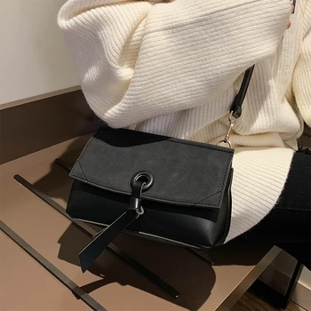 Retro Mados Aikštė Crossbody maišelį 2020 Nauji Aukštos Kokybės Matinis PU Oda Moterų Dizaineris Rankinės Atsitiktinis Petį Krepšys