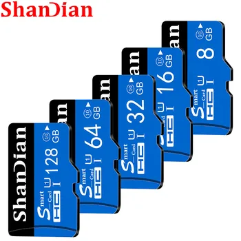 SHANDIAN nuiflash Naujas Class10 Micro SD Atminties Kortelės 128GB 64GB 32GB/16GB/8GB micro sd kortelė TF kortelę tarjeta micro sd nemokama laivas
