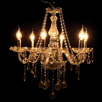 Šiuolaikinės Kristalų Liustra 6 Ginklų Pendabt Namuose, Žibintai, Žvakės Cristal Apdailos Pakabukas Lempa, Valgomojo Kambarį Kambarinė Lempa